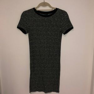Dark Green Ribbed Bodycon Dress